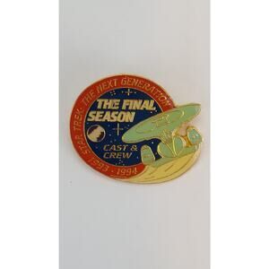 Vintage 1993-1994 Star Trek TNG The Final Season Cast & Crew Enamel Tac Pin